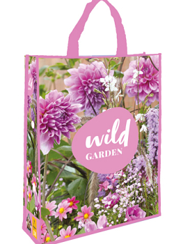 X 1 SHOPPING BAG WILD GARDEN PINK I