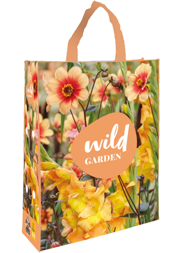 X 1 SHOPPING BAG WILD GARDEN SALMON I