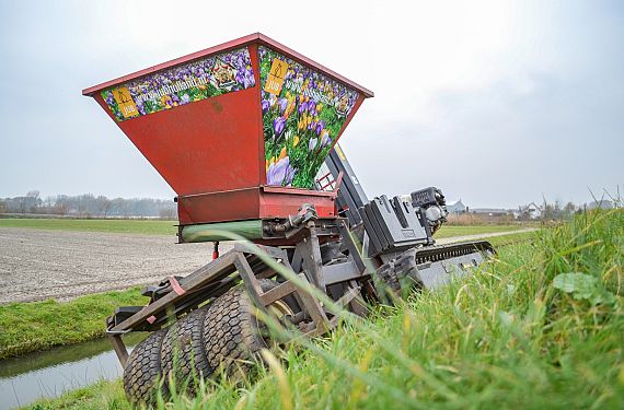 Machinaal bollen planten